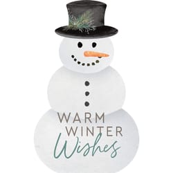 P. Graham Dunn Multicolored Warm Winter Wishes Sign 4.5 in.