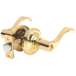 Ace Wave Polished Brass Privacy Lever Right or Left Handed