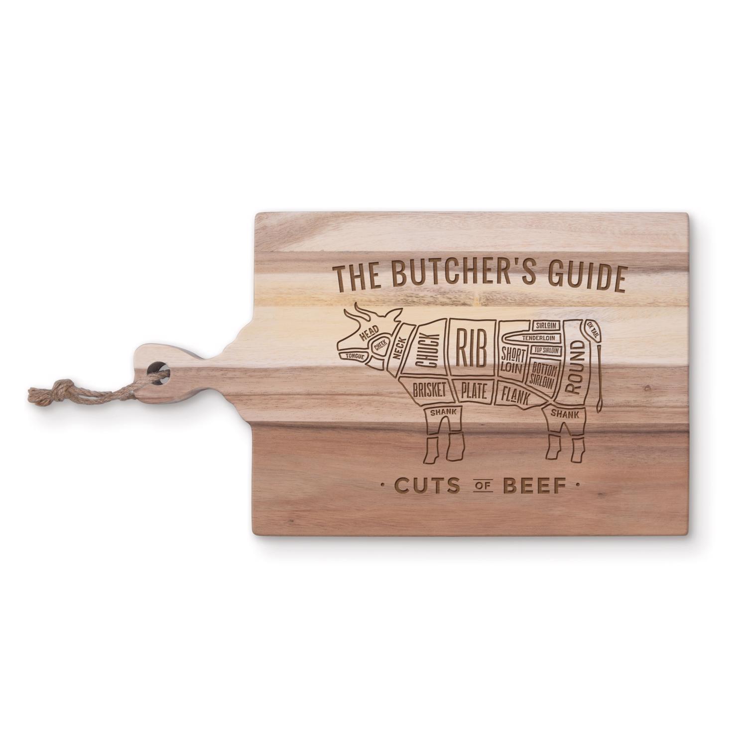 P Graham Dunn 18.25 in. L X 10.5 in. W X 1.13 in. Acacia Wood The Butcher’s Guide Cutting Board Sansujyuku sansujyuku.com