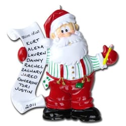 Personalizable Santa's Nice List Ornament