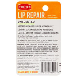 O'Keeffe's Lip Repair No Scent Lip Balm 0.15 oz 1 pk