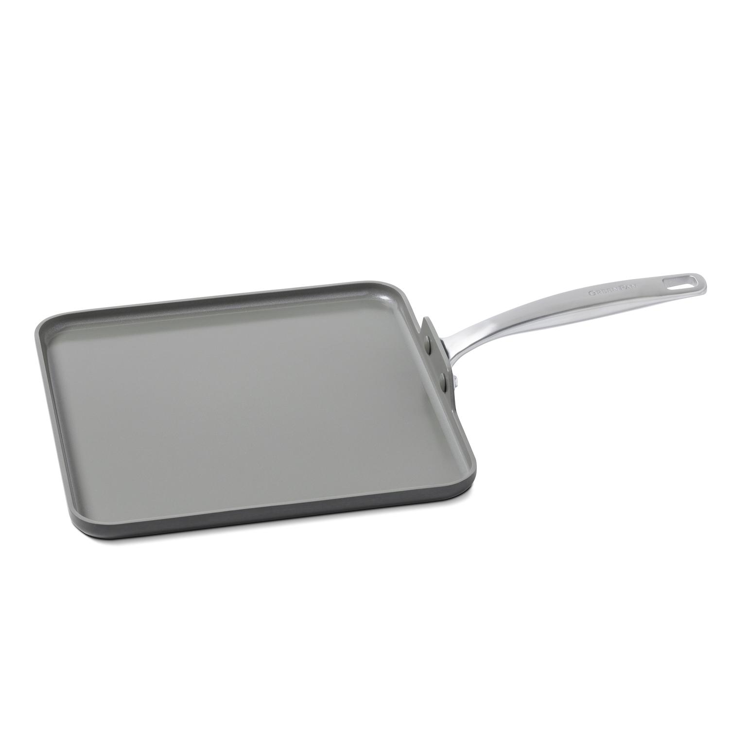 GreenPan Chatham Ceramic Coated Aluminum Griddle 11 in. Gray Sansujyuku sansujyuku.com