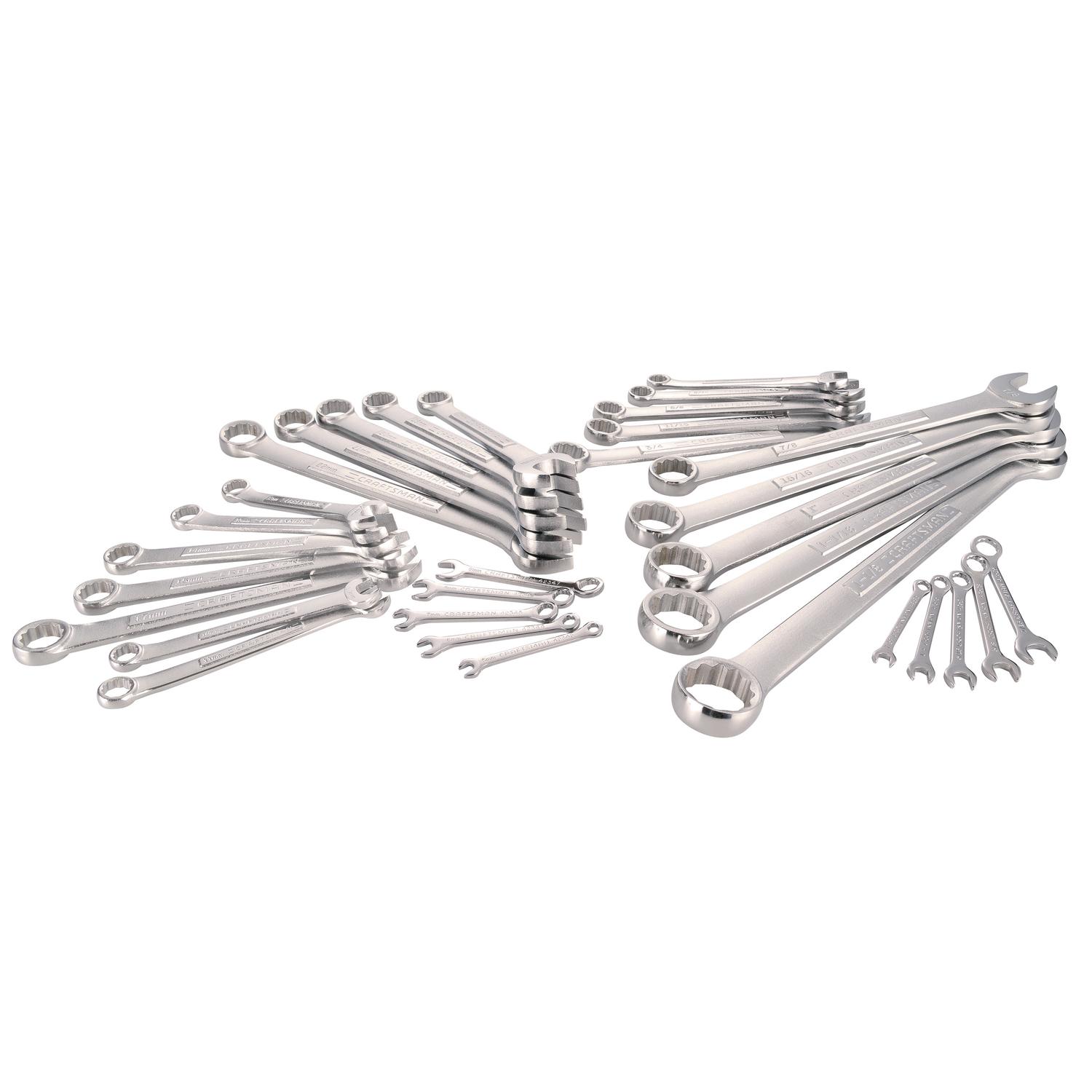 Craftsman 12 Point Metric and SAE Combination Wrench Set 32 pc Sansujyuku sansujyuku.com