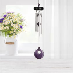 Woodstock Chimes Silver Aluminum/Wood 15 in. Amethyst Wind Chime