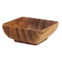 Pacific Merchants Natural Acacia Wood Square Bowls 1 pk