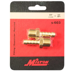 Milton Brass Air Hose End 3/8 in. MPT 2 pc