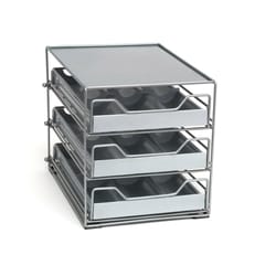 Lipper International Silver Steel Bottle Spice and Vitamin Organizer
