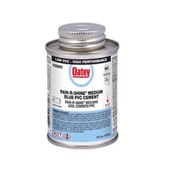 Oatey Rain-R-Shine Blue Cement For PVC 4 oz