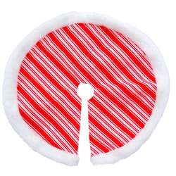 Celebrations Red/White Striped Tree Skirt 12 in.