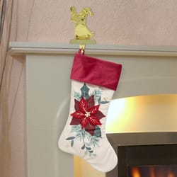 Dyno Poinsettia Christmas Stocking 20 in.