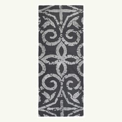 Simple Spaces 21 in. W X 54 in. L Black/Gray Gray Gate Polyester Accent Rug