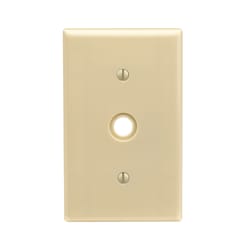 Leviton Ivory 1 gang Plastic Cable/Telco Wall Plate 1 pk