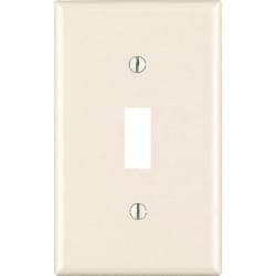 Leviton Almond 1 gang Plastic Toggle Wall Plate 1 pk