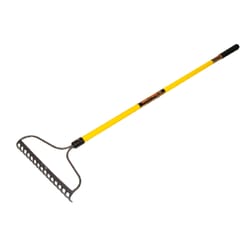 Structron S800 SuperDuty 66 in. 16 Tine Steel Bow Rake Fiberglass Handle