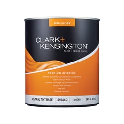 Clark+Kensington Semi-Gloss Tint Base Neutral Base Premium Paint Interior 1 qt