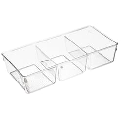 iDesign Clarity Clear Plastic Storage Tray Organizer