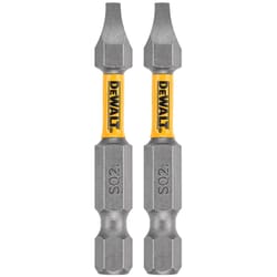 DeWalt Max Fit Square #2 X 2 in. L Screwdriver Bit Set Steel 2 pk