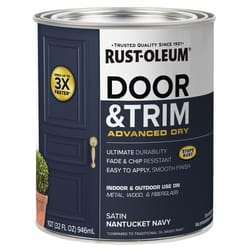 Rust-Oleum Stops Rust Satin Nantucket Tint Base Door Paint Exterior and Interior 1 qt