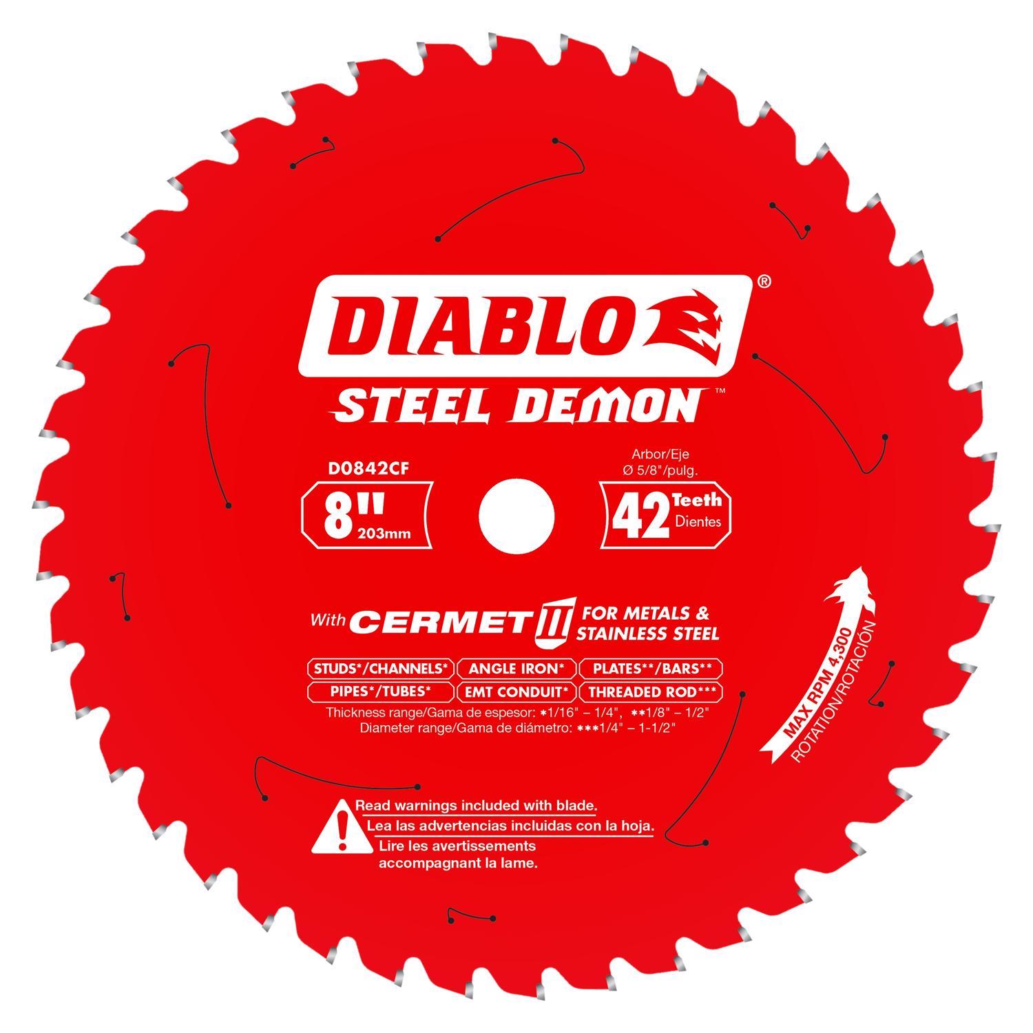 Diablo Steel Demon 8 in. D X 5/8 in. Cermet Metal Saw Blade 42 teeth 1 pk Uae Electronic uaeelectronic.com