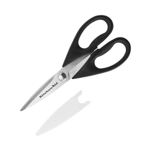 COOK WITH COLOR Kitchen Scissors Set- Combo Pack with Stainless Steel  Kitchen Shears with Blade Cover and Manual Can Opener with Soft Grip  Handles