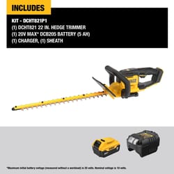 DeWalt DCHT821P1 22 in. 20 V Battery Hedge Trimmer Kit (Battery & Charger)
