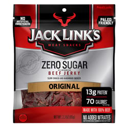 Jack Link's Zero Sugar Original Beef Jerky 2.3 oz Bagged