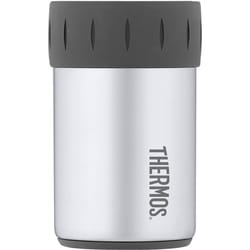 Thermos 12 oz Black/Silver BPA Free Can Insulator