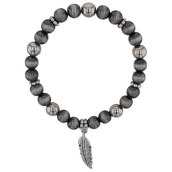 Montana Silversmiths Women's Midnight Flight Beaded Gray Bracelet Stone One Size Fits Most