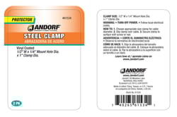 Jandorf 1 in. D Steel Clamp 2 pk