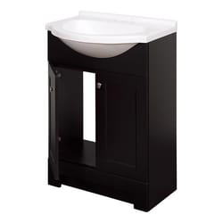 Zenna Home Single Espresso Bathroom Vanity 24 in. W X 16 in. D X 35.5 in. H