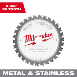 Milwaukee Metal Tech 5-3/8 in. D X 20 mm Ferrous Tungsten Carbide Metal Blade 30 teeth 1 pk