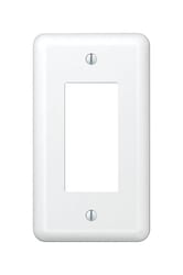 Amerelle Devon White 1 gang Stamped Steel Decorator Wall Plate 1 pk