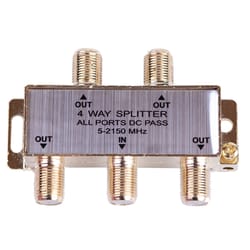 Monster Just Hook It Up 4 Way Coax Splitter 75 ohm 2150 MHz 1 pk