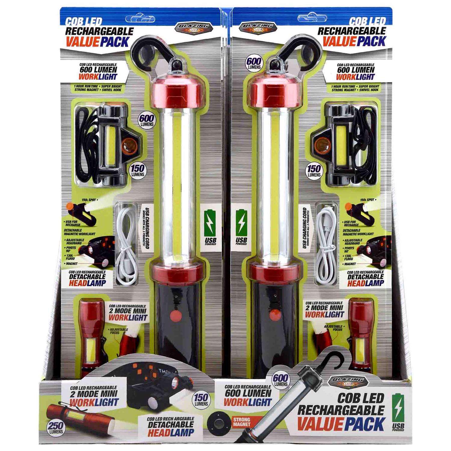 Shawshank LEDz 600 lm COB LED Rechargeable Handheld Work Light Ace