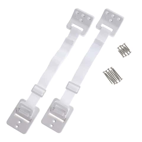 Dreambaby White Plastic Furniture Anchors 2 pk Dreambaby White Plastic Furniture Anchors 2 pk