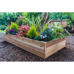 Real Wood Products 10.5 in. H X 72 in. W X 36 in. D Cedar Western Raised Garden Bed Tan