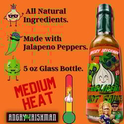 Angry Irishman Garlipeno Hot Sauce 5 oz