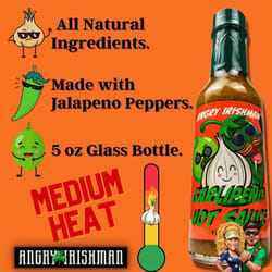 Angry Irishman Garlipeno Hot Sauce 5 oz