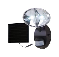 All-Pro Motion-Sensing 180 deg. LED Black Outdoor Floodlight Solar Powered