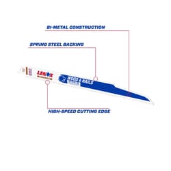 Lenox LUMBERWOLF 12 in. Bi-Metal Reciprocating Saw Blade 6 TPI 1 blade