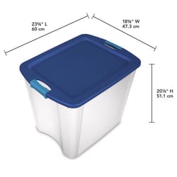 2) Husky 30 gal professional duty waterproof storage container with hinged  lid - Matthews Auctioneers