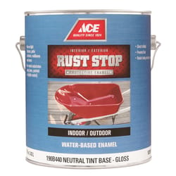 Ace Rust Stop Indoor and Outdoor Gloss Neutral Base Water-Based Enamel Rust Prevention Paint 1 gal
