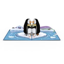 Lovepop Pop-Up Greeting Card Penguins in Love