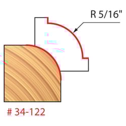 Freud 1-1/2 in. D X 5/16 in. X 2-1/2 in. L Carbide Rounding Over Router Bit