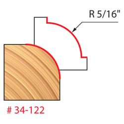 Freud 1-1/2 in. D X 5/16 in. X 2-1/2 in. L Carbide Rounding Over Router Bit