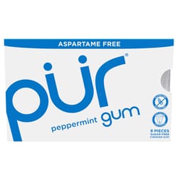 PUR Sugar Free Peppermint Chewing Gum 1 pk 9 pc