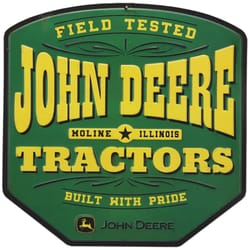John Deere Farming Metal Sign Embossed Metal 1 pk