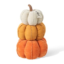 Glitzhome 13 in. Stacked Pumpkin Halloween Decor