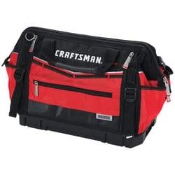 Craftsman 13 in. W X 9.75 in. H Wide Mouth Tool Bag 6 pocket Black/Red -  Ace Hardware