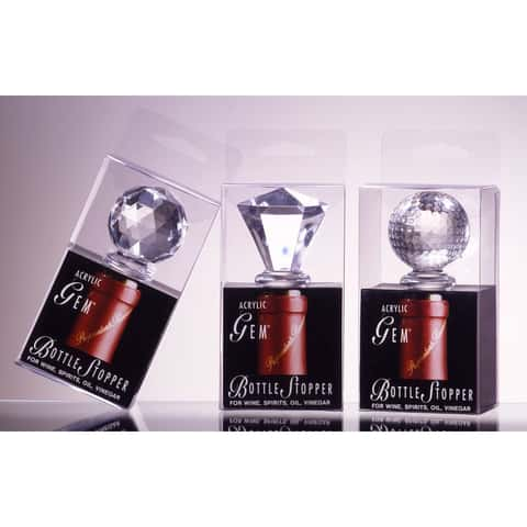 Faceted Gem ACRYLIC GEM BOTTLE STOPPERS - Prodyne